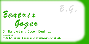 beatrix goger business card